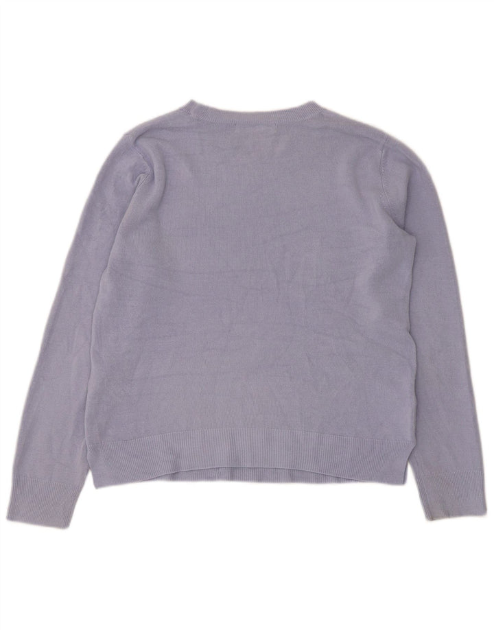 Marks & Spencer Damen-Pullover mit U-Boot-Ausschnitt, UK 12, Mittelblau, Acryl