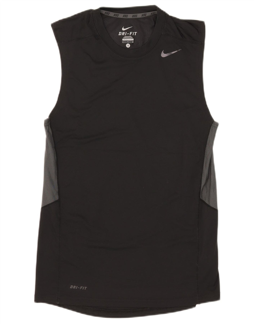 Nike Herren Dri Fit Weste Top Small Schwarz Colourblock Polyester