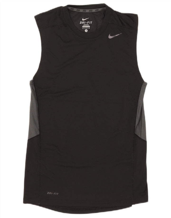 Nike Herren Dri Fit Weste Top Small Schwarz Colourblock Polyester