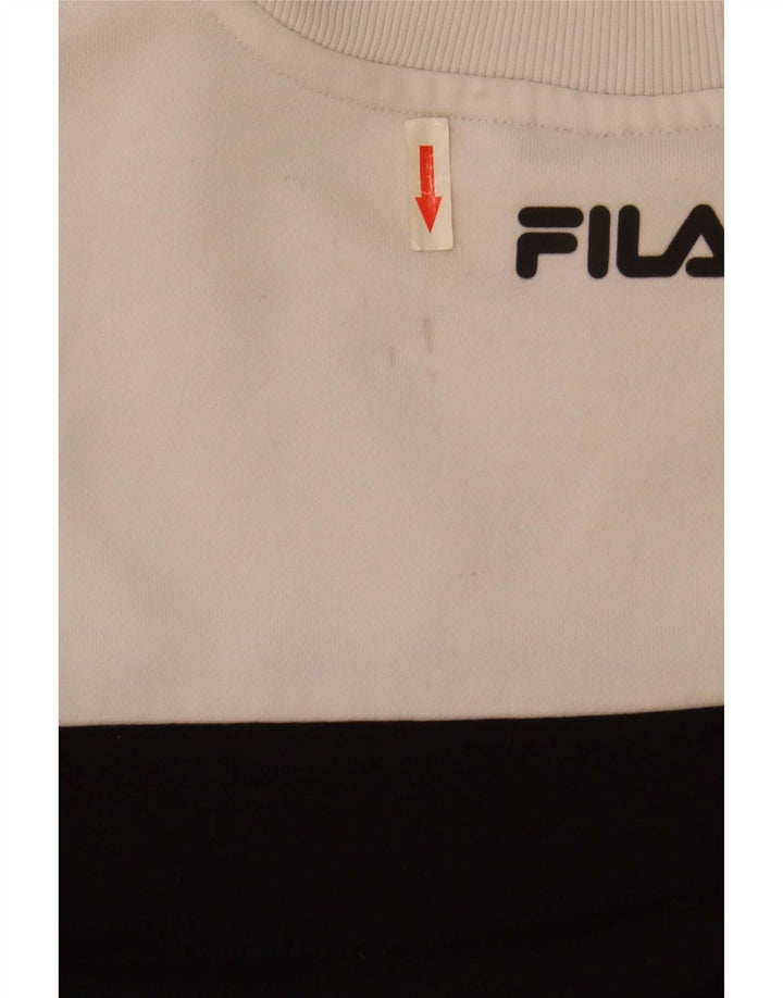 Fila Damen Grafik-Sweatshirt-Pullover UK 14 Medium Mehrfarbig