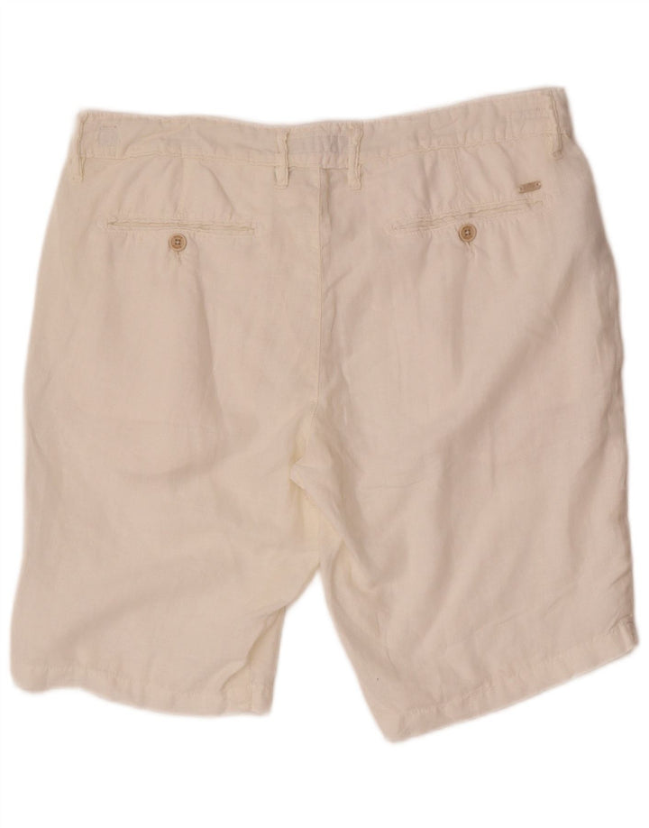 Rifle Herren Chinoshorts W32 Mittelweißes Leinen
