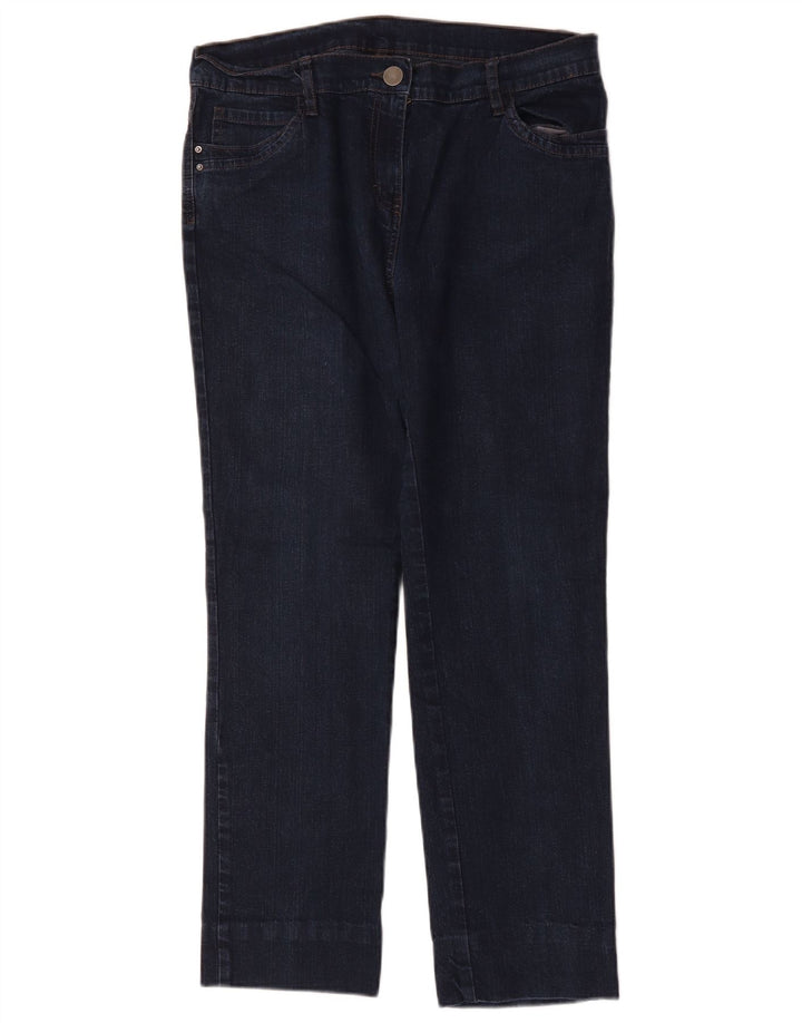 Marks & Spencer Damen Straight Jeans UK 14 Large W32 L27 Marineblau
