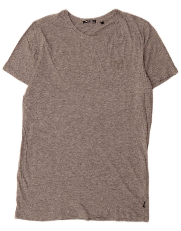Chiemsee Herren T-Shirt Top Large Grau meliert Baumwolle