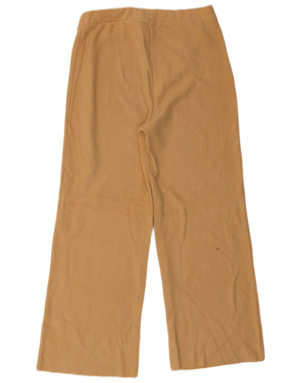 ZARA Damen Trainingshose UK 14 Large Beige Baumwolle