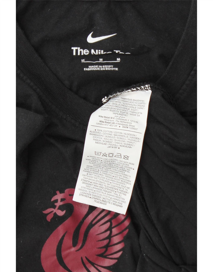 Nike Herren Liverpool Grafik-T-Shirt aus mittelschwarzer Baumwolle