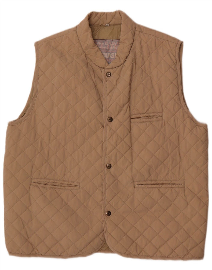 Brugi Herren Steppweste UK 42 XL Beige Polyester