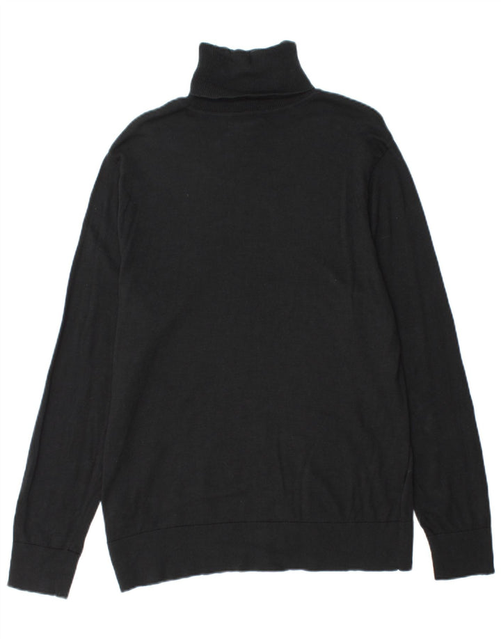 Chaps Rollkragenpullover für Damen, UK 16, Größe L, Schwarz, Baumwolle
