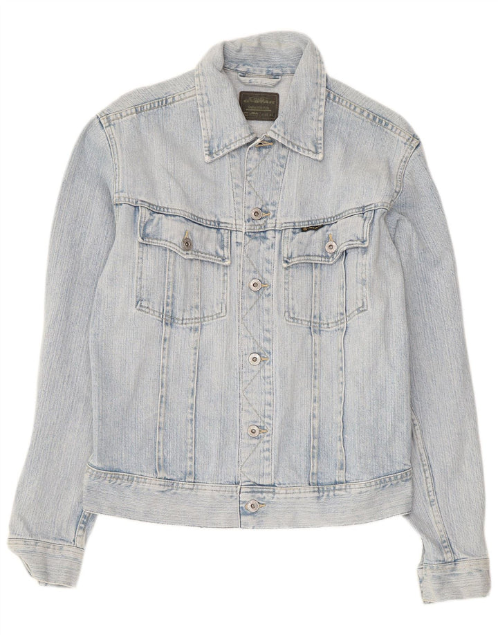 G-STAR Mens Denim Jacket IT 44 XS Blue Cotton