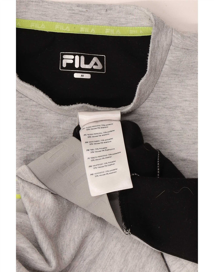 Fila Herren Grafik-Sweatshirt-Pullover Mittelgraues Colourblock-Polyester