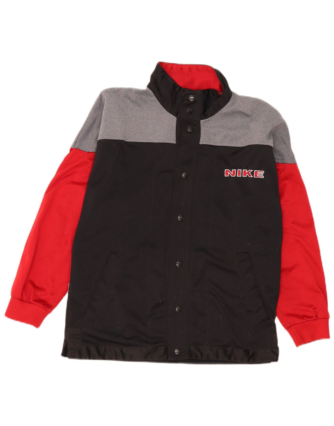 Nike Jungen-Trainingsanzug mit grafischem Oberteil, 12–13 Jahre, Größe L, Schwarz, Farbblock