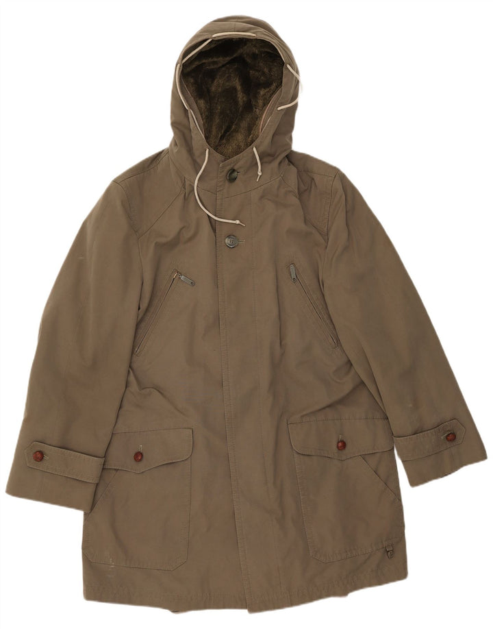 WESTBURY Herren-Sherpa-Parka mit Kapuze, EU 48, mittleres Khaki-Acryl