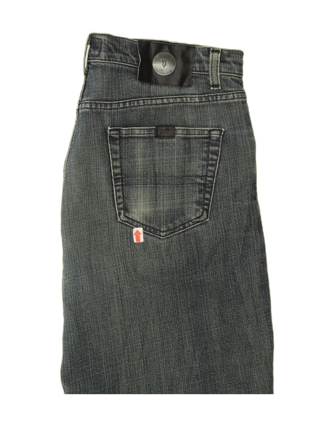 TRUSSARDI Mens Distressed Denim Shorts W33 Medium Blue Cotton Vintage Trussardi and Second-Hand Trussardi from Messina Hembry 