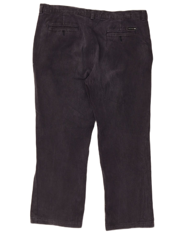Trussardi Herren gerade Chinohose IT 56 3XL W46 L28 Marineblau