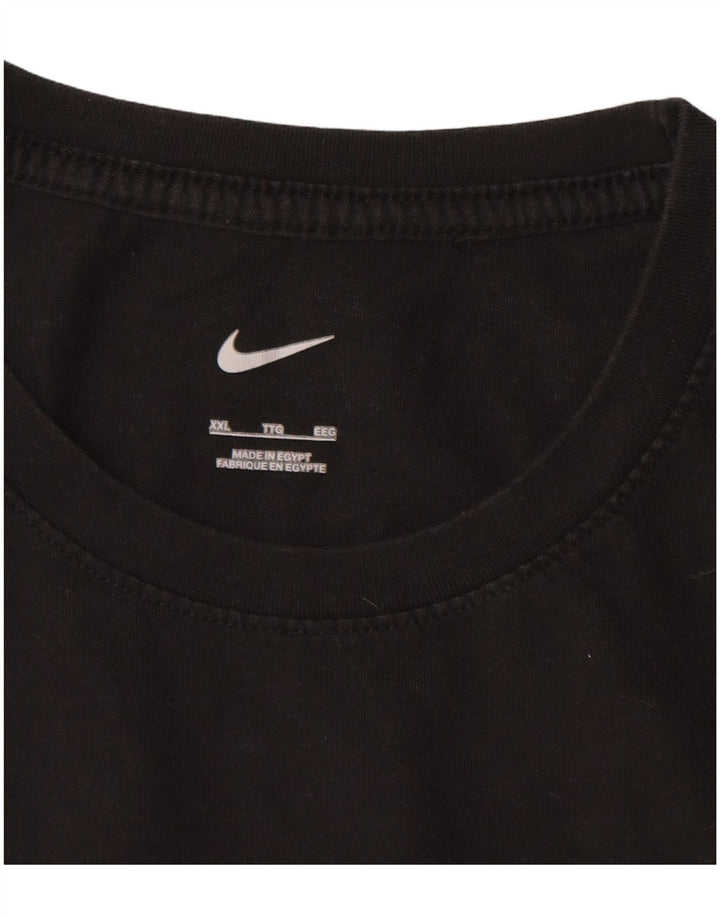 NIKE Herren T-Shirt Top 2XL Schwarz Baumwolle