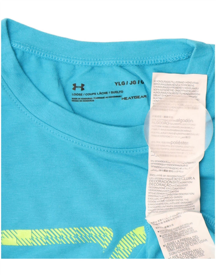 UNDER ARMOUR Heat Gear Grafik-T-Shirt für Jungen, 11–12 Jahre, Größe L, Blau