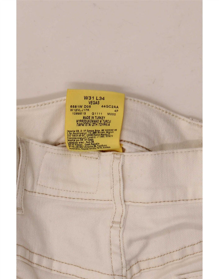 Wrangler Mens Vegas Denim Shorts W31 Mittelweiße Baumwolle