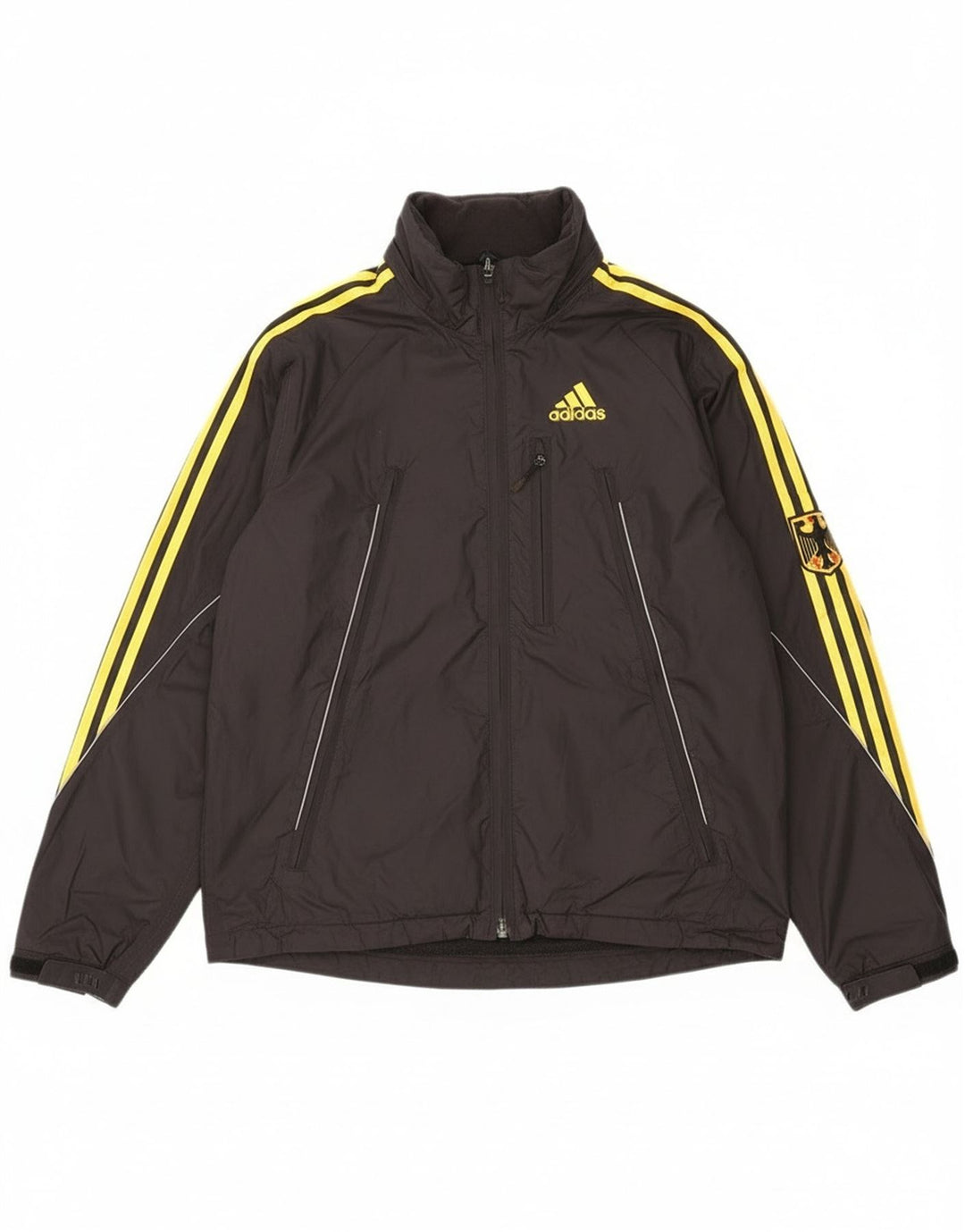 Adidas Herren Deutschland Graphic Windbreaker Jacke UK 38/40 Mittelschwarzes Nylon