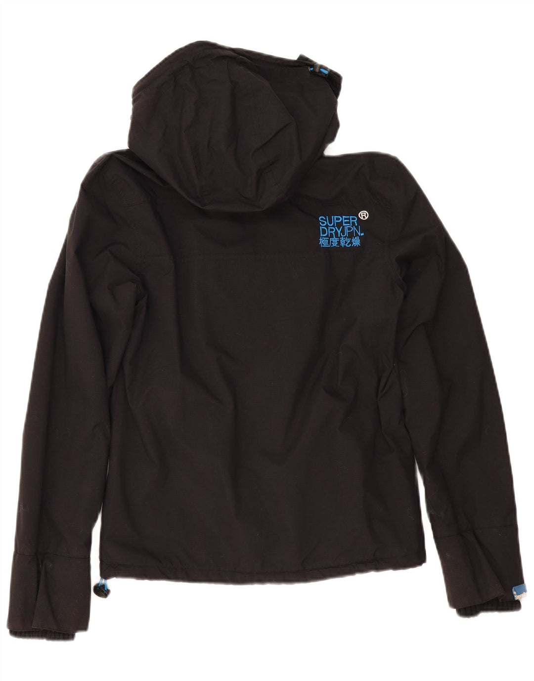 Superdry Damen Windcheater mit Kapuze, Windjacke, Gr. 10, Schwarz