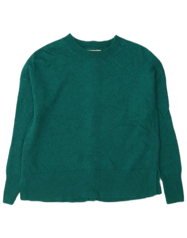 Hobbs Damen-Pullover in Übergröße mit Rundhalsausschnitt, Gr. 6, XS, grüne Wolle