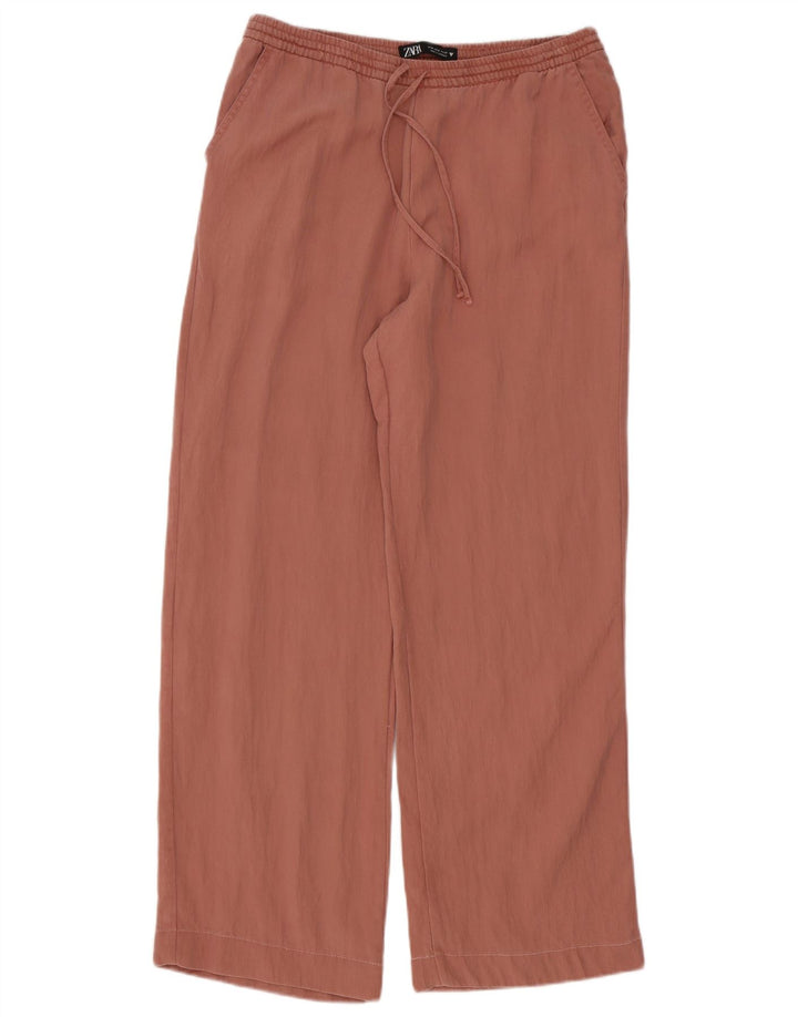 Zara Damen-Hose mit weitem Bein, mittelgroß, W28, L30, Rosa
