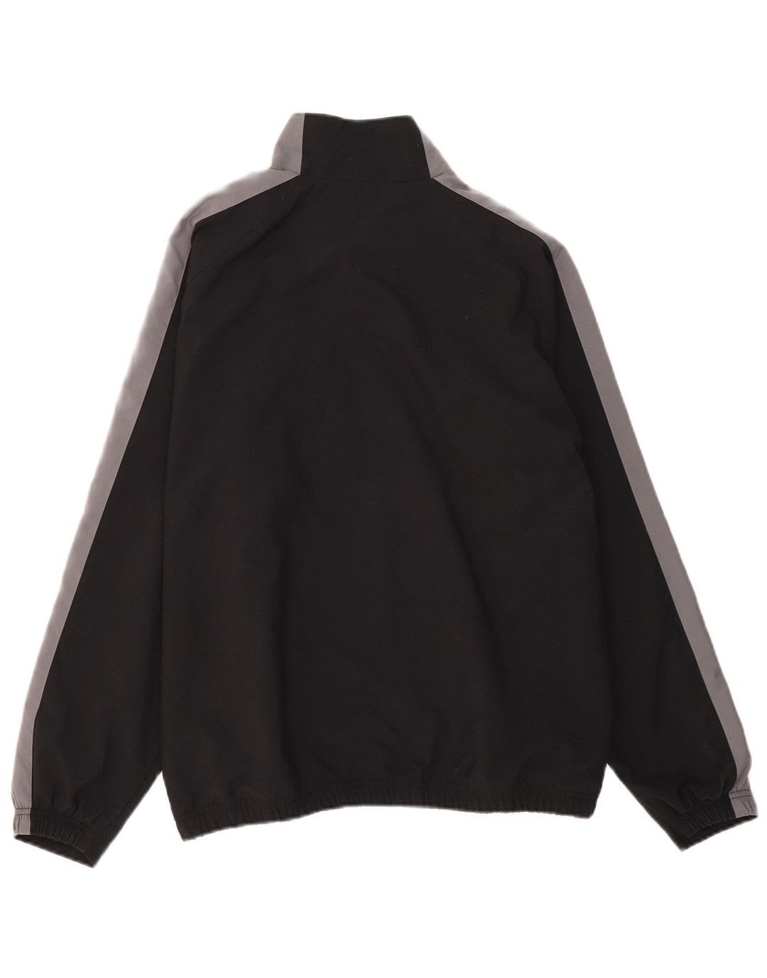 NIKE Herren-Trainingsanzug-Oberteiljacke UK 38/40 Mittelschwarzes Colourblock-Polyester