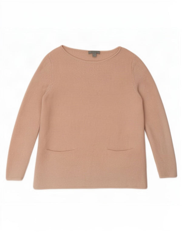 Cos Damen-Pullover mit U-Boot-Ausschnitt, Gr. 6, XS, Beige, Wolle