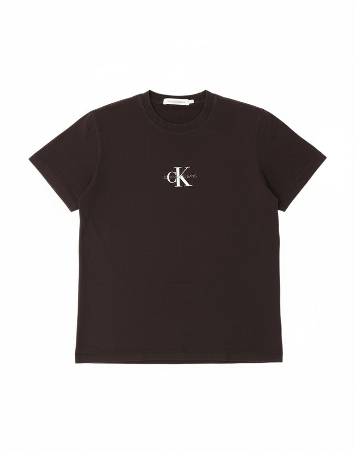 CALVIN KLEIN JEANS Mens Graphic T-Shirt Top Small Black