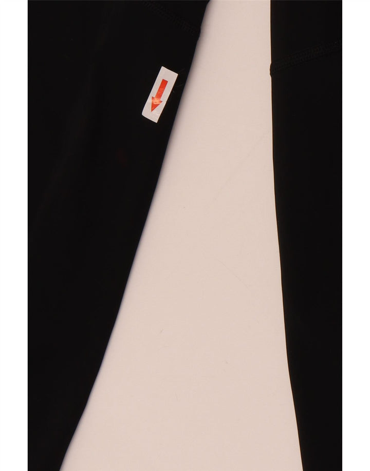 Nike Womens Dri Fit Graphic Capri Leggings UK 12 Mittelschwarzes Polyester