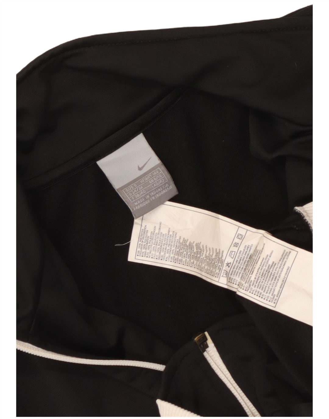 Nike Womens Crop Trainingsanzug Top Jacke UK 8/10 Small Black Colourblock