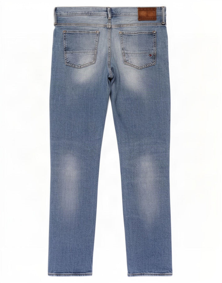 Tommy Hilfiger Herren Slim Jeans W36 L30 Blaue Baumwolle