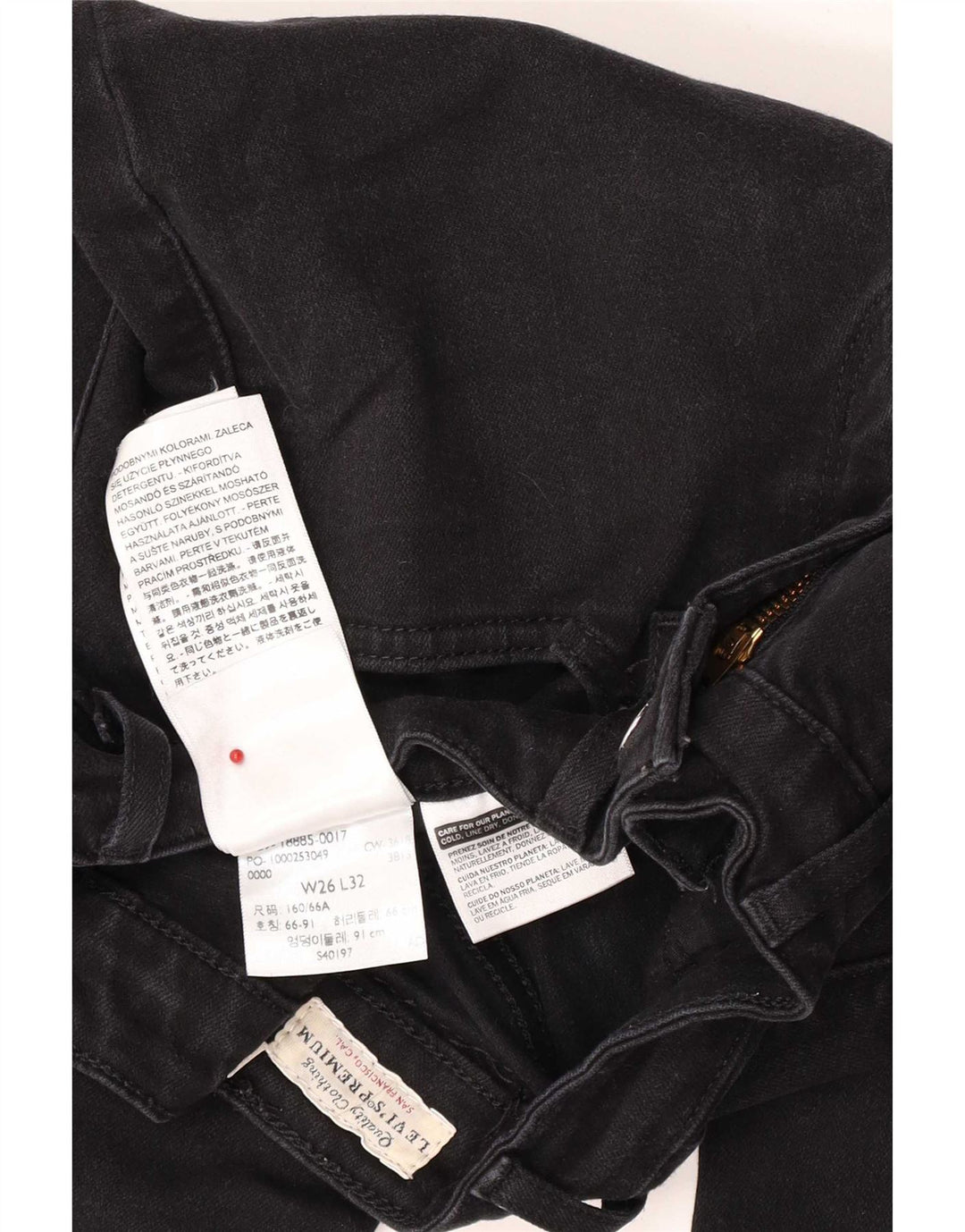 Levi's Damen 715 Bootcut Jeans W26 L32 Schwarze Baumwolle