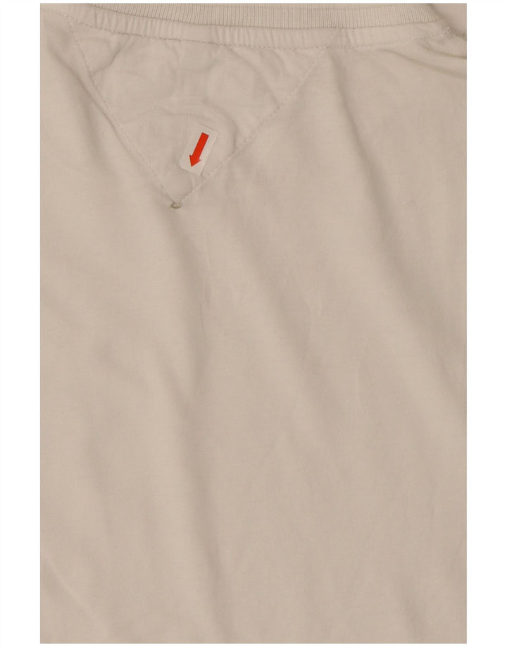 TOMMY HILFIGER Damen T-Shirt Top UK 10 Small Weiße Baumwolle