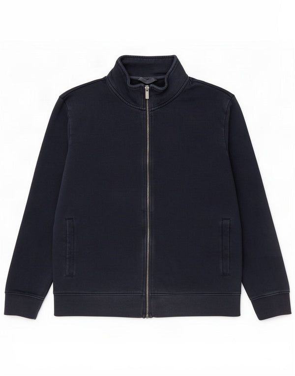 Marks & Spencer Herren-Trainingsanzugoberteil, Jacke, 2XL, Marineblau, Baumwolle