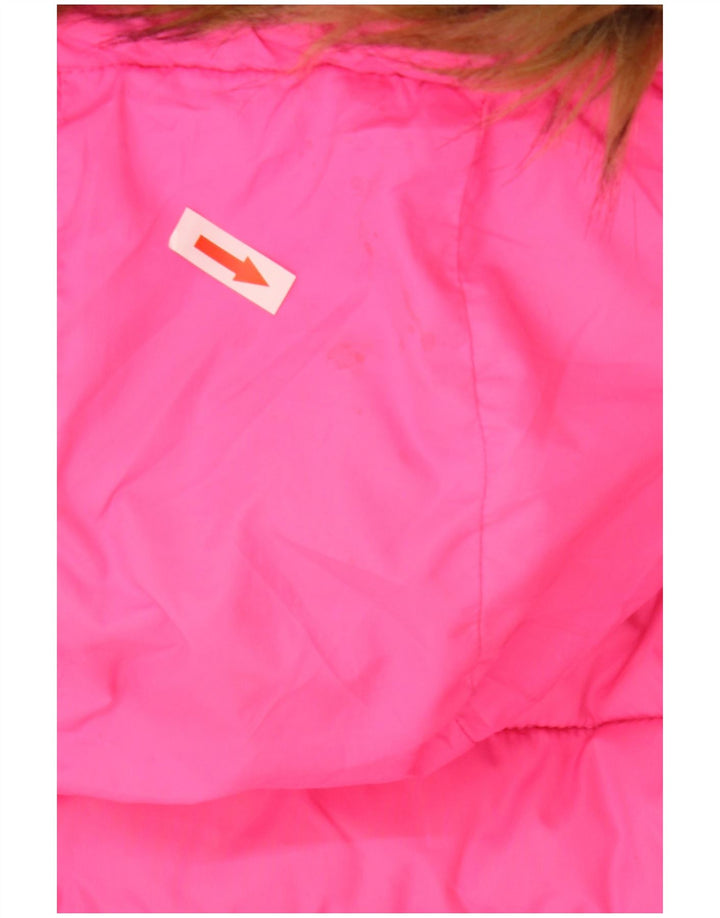 Superdry Wattierte Damenjacke mit Kapuze, UK 14, Größe L, Rosa, Polyester