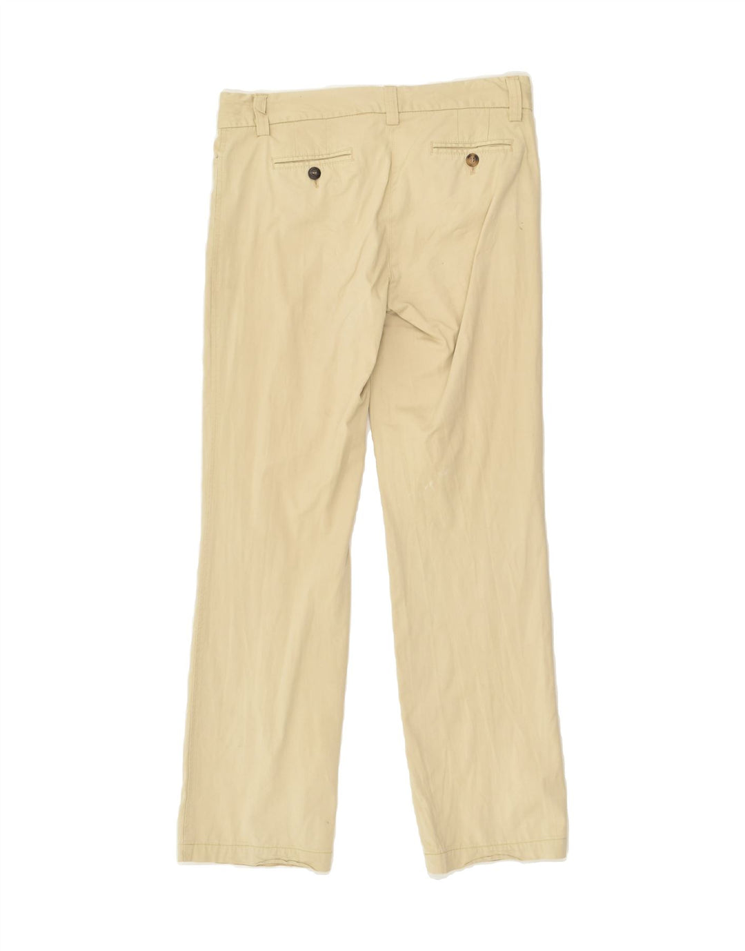 MASSIMO DUTTI Womens Straight Casual Trousers W28 L28  Beige Cotton | Vintage Massimo Dutti | Thrift | Second-Hand Massimo Dutti | Used Clothing | Messina Hembry 