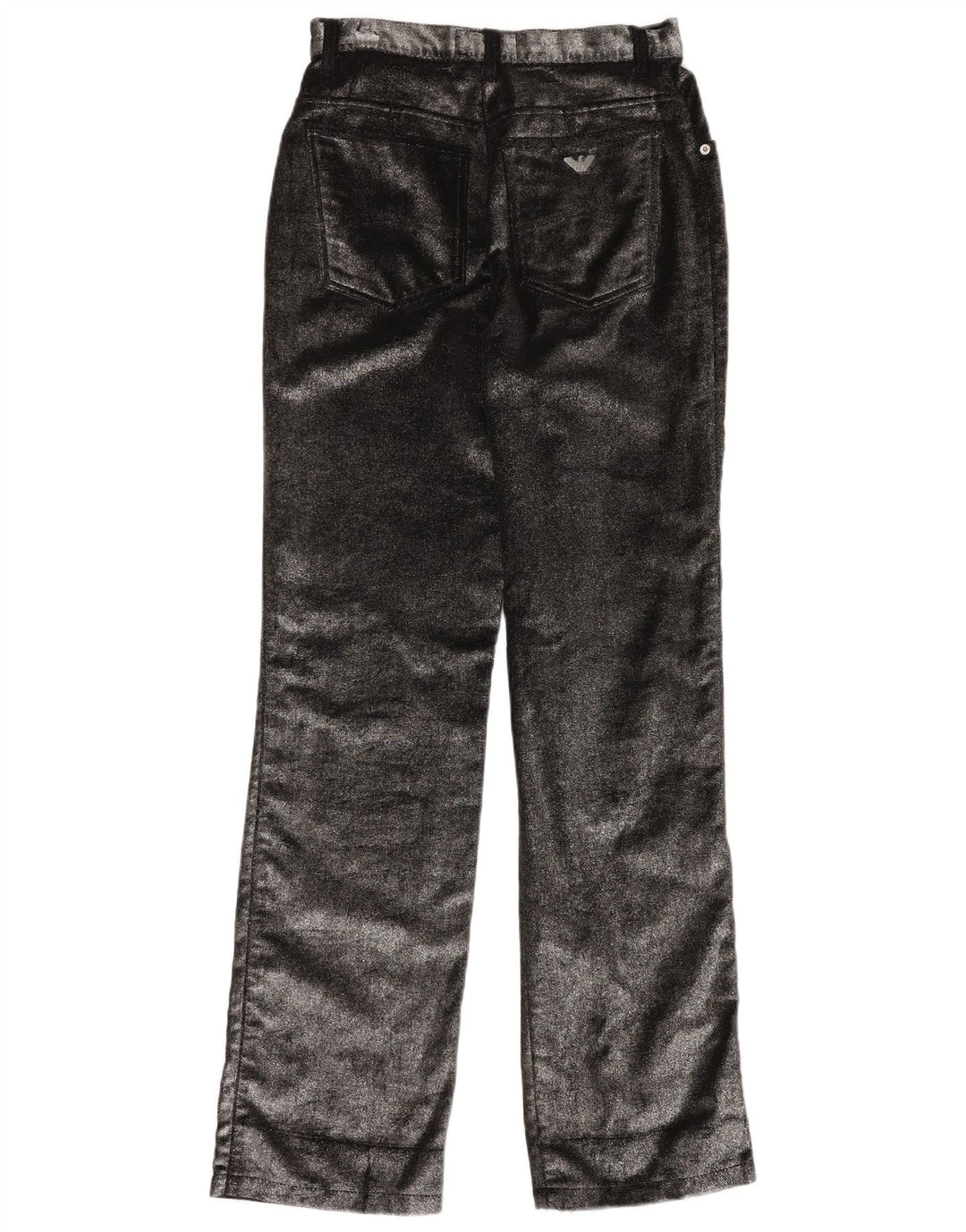 ARMANI Damen gerade Freizeithose W29 L34 schwarze Baumwolle