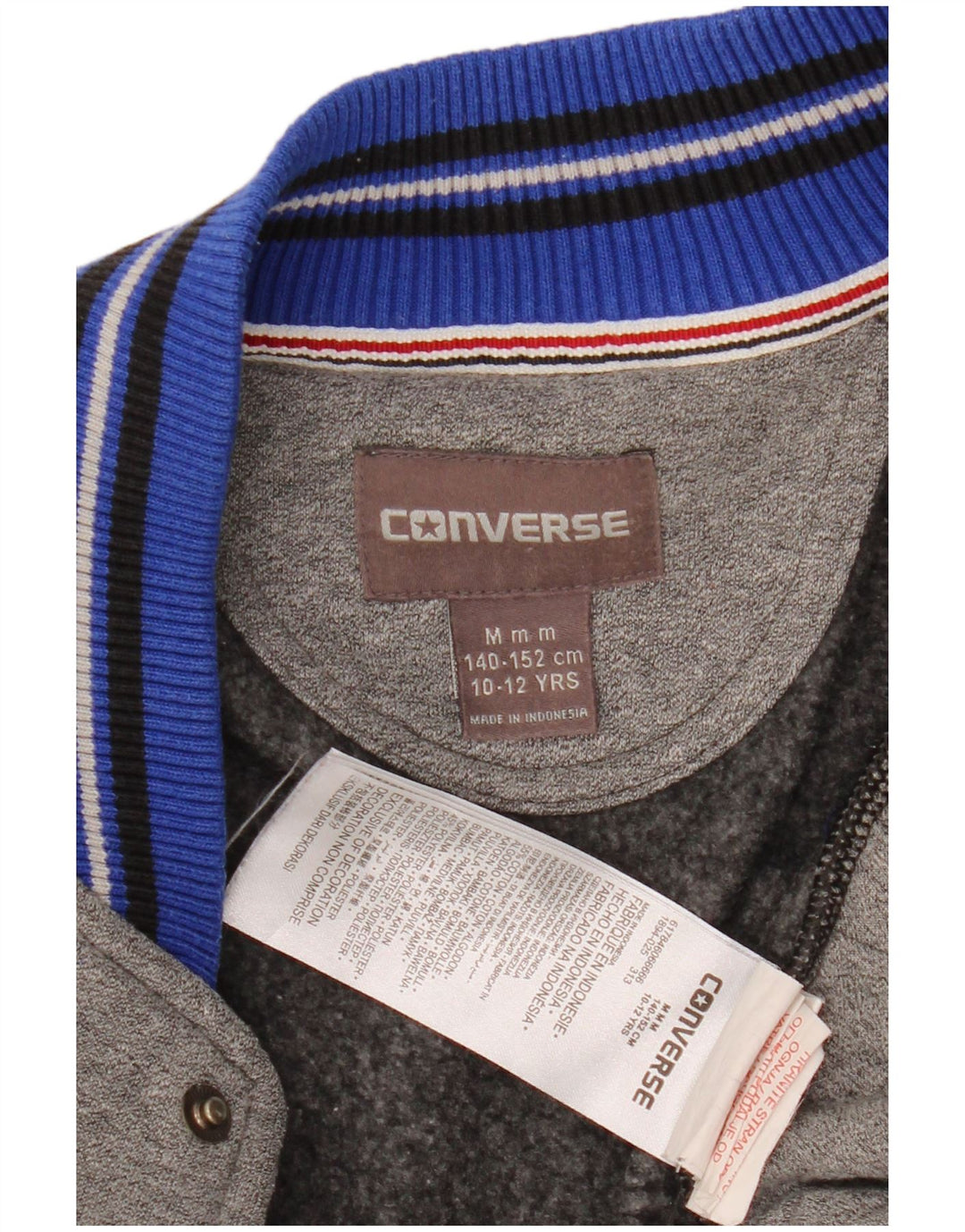 CONVERSE All Star Graphic Varsity Jacke für Jungen, 10–11 Jahre, graue Baumwolle