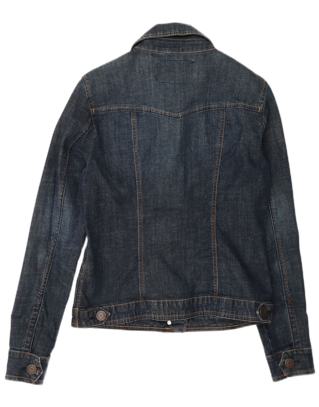 Guess Damen Jeansjacke UK 8 Small Marineblaue Baumwolle