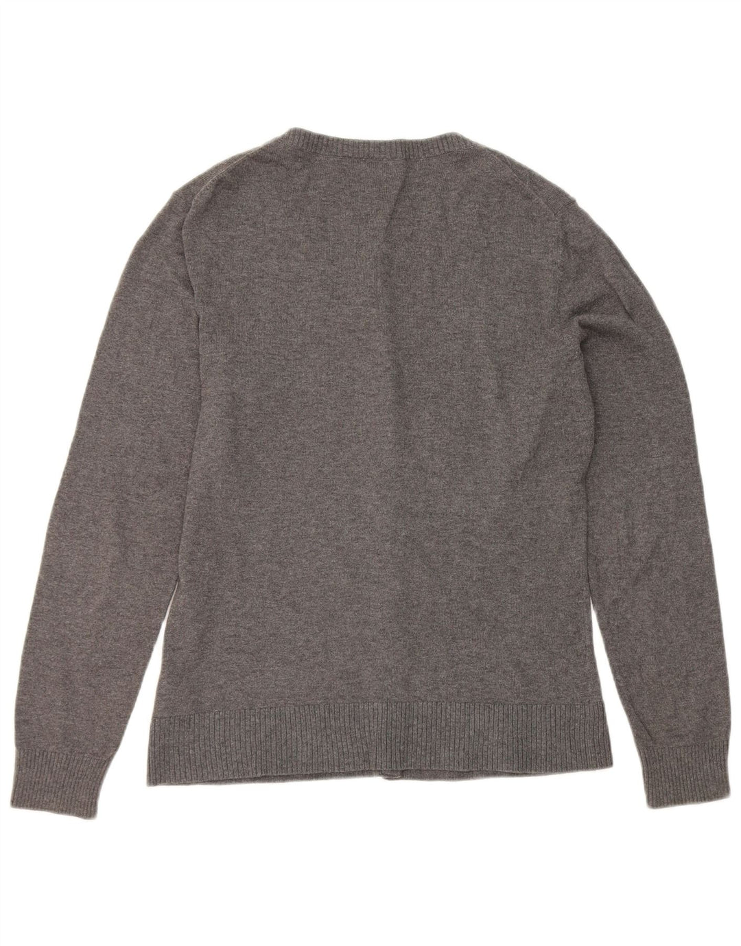 Gap Damen-Cardigan-Pullover UK 14 Große graue Baumwolle
