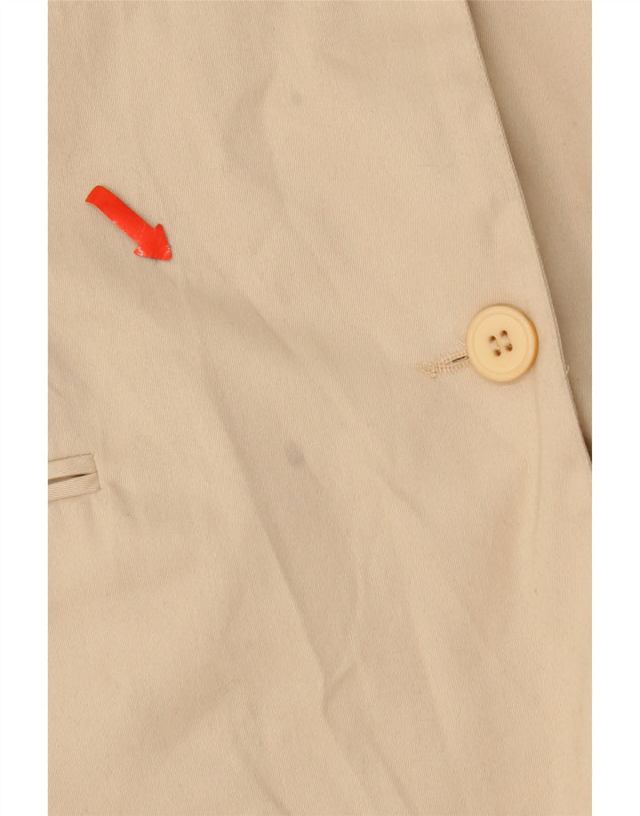 Balloon Damen 2-Knopf-Blazerjacke UK 18 XL Beige Baumwolle