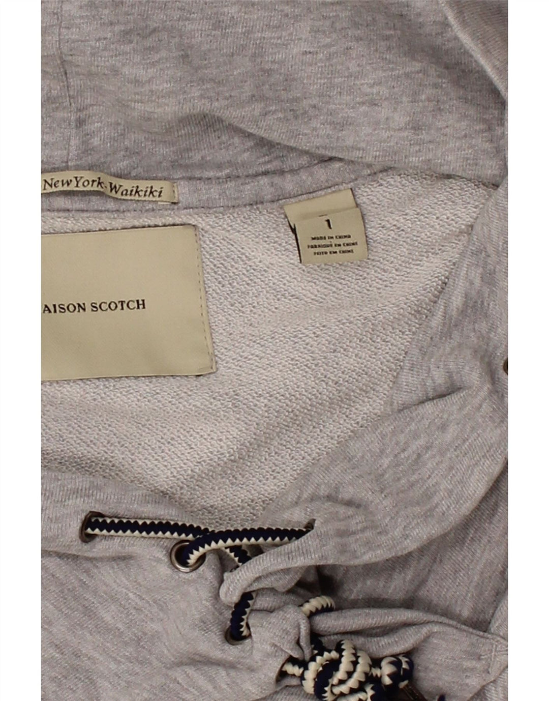MAISON SCOTCH Womens Oversized Sweatshirt Jumper Size 1 Small Grey Vintage Maison Scotch and Second-Hand Maison Scotch from Messina Hembry 