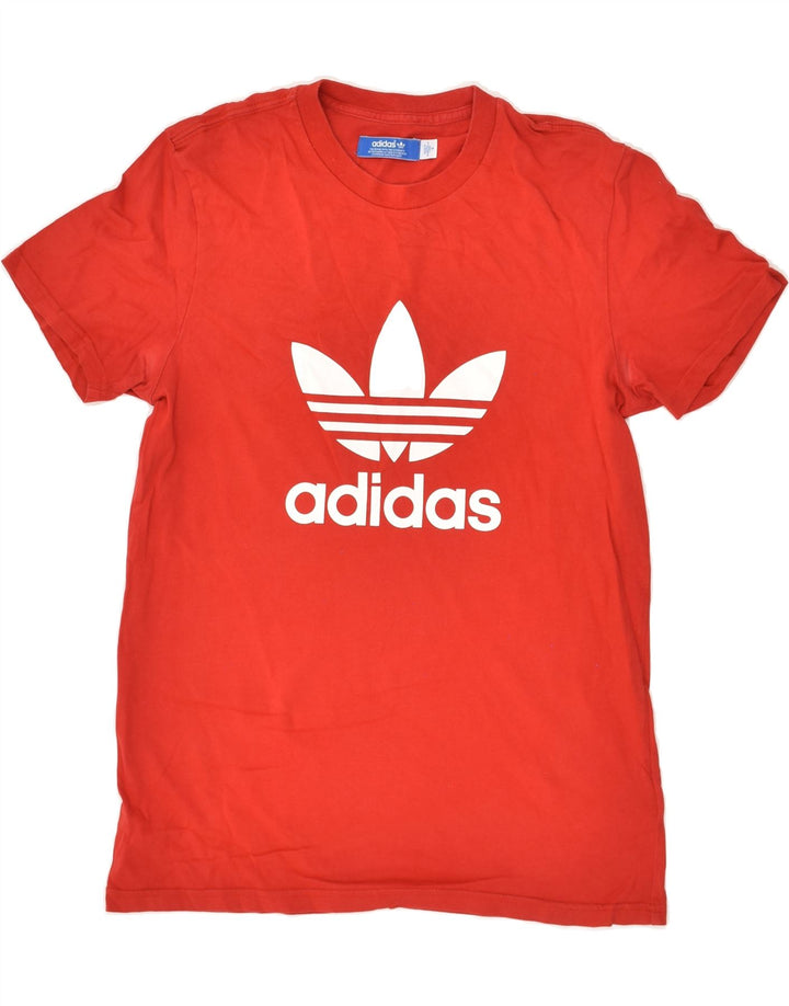 ADIDAS Mens Graphic T-Shirt Top Small Red Cotton | Vintage Adidas | Thrift | Second-Hand Adidas | Used Clothing | Messina Hembry 