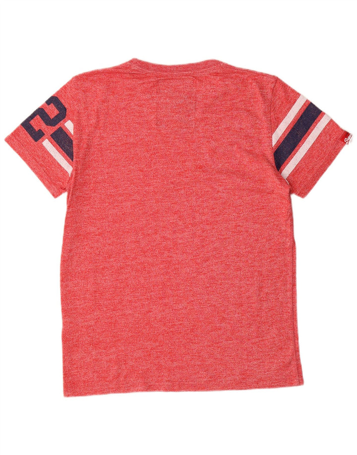 Superdry Herren Grafik-T-Shirt-Oberteil aus mittelroter Baumwolle