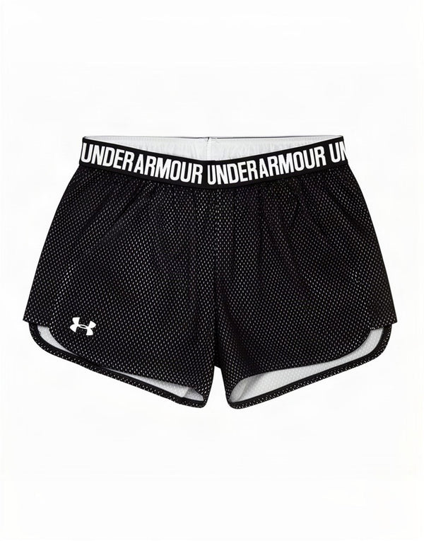 Under Armour Womens Heat Gear Graphic Sport Shorts UK 14 Medium Black