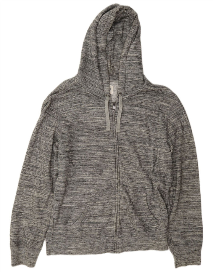 Gap Herren-Kapuzenpullover mit Reißverschluss, mittelgrau gefleckte Baumwolle