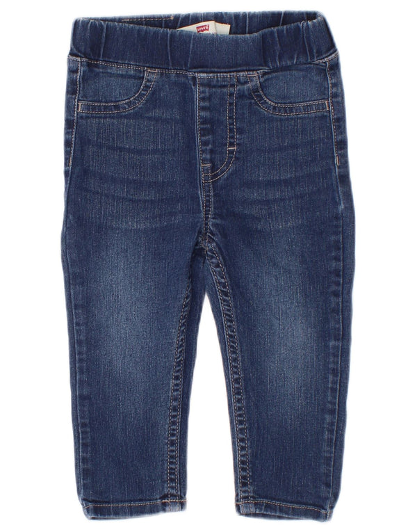 Levi's Baby-Mädchen-Jegging-Röhrenjeans, 6–9 Monate, W18, L10, blaue Baumwolle