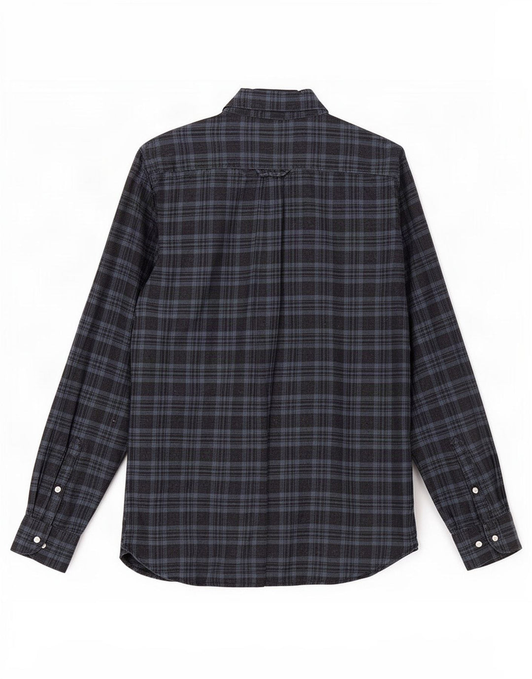 Superdry Herren-Flanellhemd, mittelblau, kariert, Baumwolle