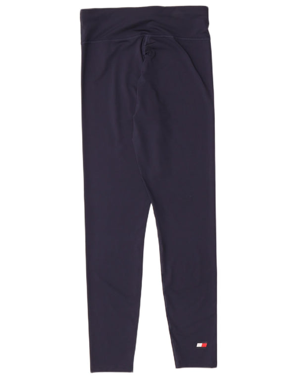 Tommy Hilfiger Damen Grafik-Leggings UK 12 Medium Marineblau Polyester