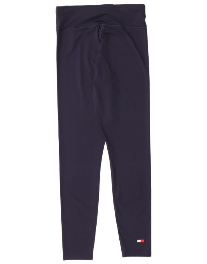Tommy Hilfiger Damen Grafik-Leggings UK 12 Medium Marineblau Polyester