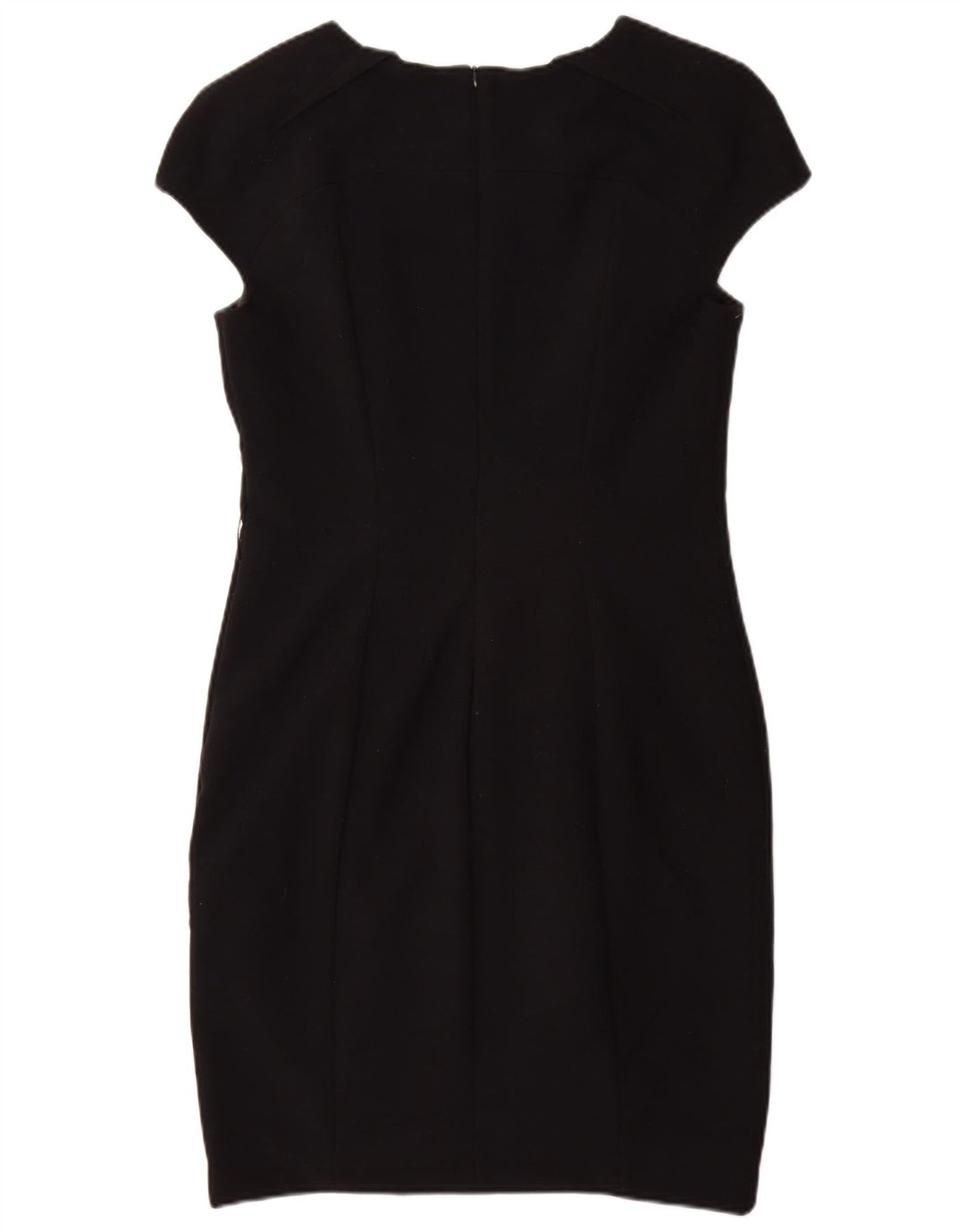 Zara Damen Figurbetontes Kleid UK 18 XL Schwarz Polyester